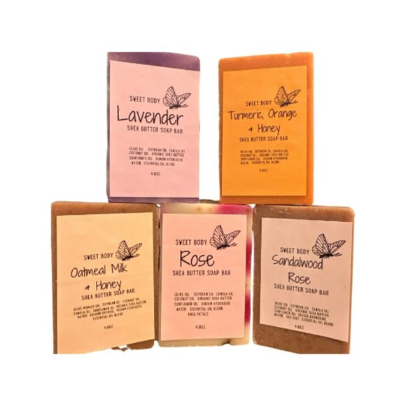 Lavender Shea Butter Moisturizing Soap Bar Sweet Body (2 … - Picture 3 of 8